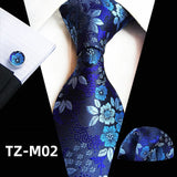 Ensemble de cravates en soie rose floral pour hommes, ensemble de cravates de fête de mariage, mouchoir, broche, boutons de manchette, accessoires pour hommes de haute qualité Gravata