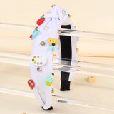Knotted Wide Headbands Diadem For Back To School Pearls Pencil Hair Bands Kids Head Hoop Girls Children Daily Tiara Accessories