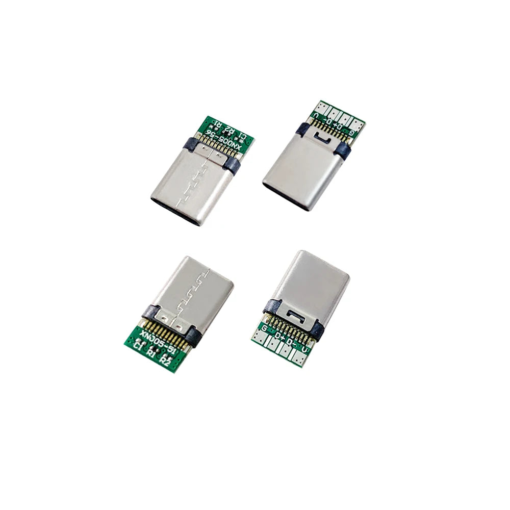 10pcs Type C usb3.1 3A fast charging USB Connectors Male Jack Tail Plug Electric Terminals welding DIY data cable accessories