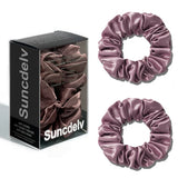 2PCS 3.5CM Mulberry Silk Scrunchies Women Grils Hair Ties for Hair Sleep No Damage Hairband Curly Hair Elastics Ponytail Holder