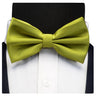 GUSLESON Silk Solid Pre-tied Bow Tie for Men Purple Black Yellow Double Fold Bow ties Waterproof Wedding Business Bowtie