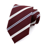 Cravate pour homme 8 cm, motif rayé, jacquard tissé, cravate Ascot, pour homme, pour fête de mariage