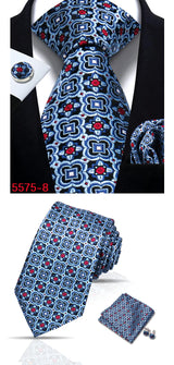 Cravate homme Paisley Jacquard tissé 8 cm formelle affaires mariage cravate poche carré ensemble costume cravate haute qualité fait main Gravata