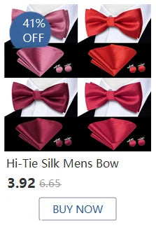 Hi-Tie Marque Soie Pré-noué Homme Nœud Papillon Mouchoir Boutons de Manchette Ensemble Nœud Papillon pour Homme Jacquard Solide Cachemire Floral Mariage Cadeau d'Affaires