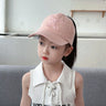 Casquette de baseball rose et blanc pour bébé fille, chapeau de soleil à queue de cheval haute, réglable, pour voyage et extérieur, nouveauté
