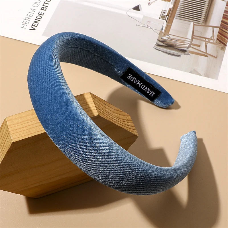 Autumn Winter Soft Velvet Cloth Sponge Padded Hairbands for Women Girls Casual Shopping Face Washing Dress Up Hair Accessories