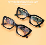 55405 New Brand Blue Light Blocking Computer Glasses Women Fashion TR90 Frame Vintage Square Eyewear Anti Eyestrain Eyeglasses