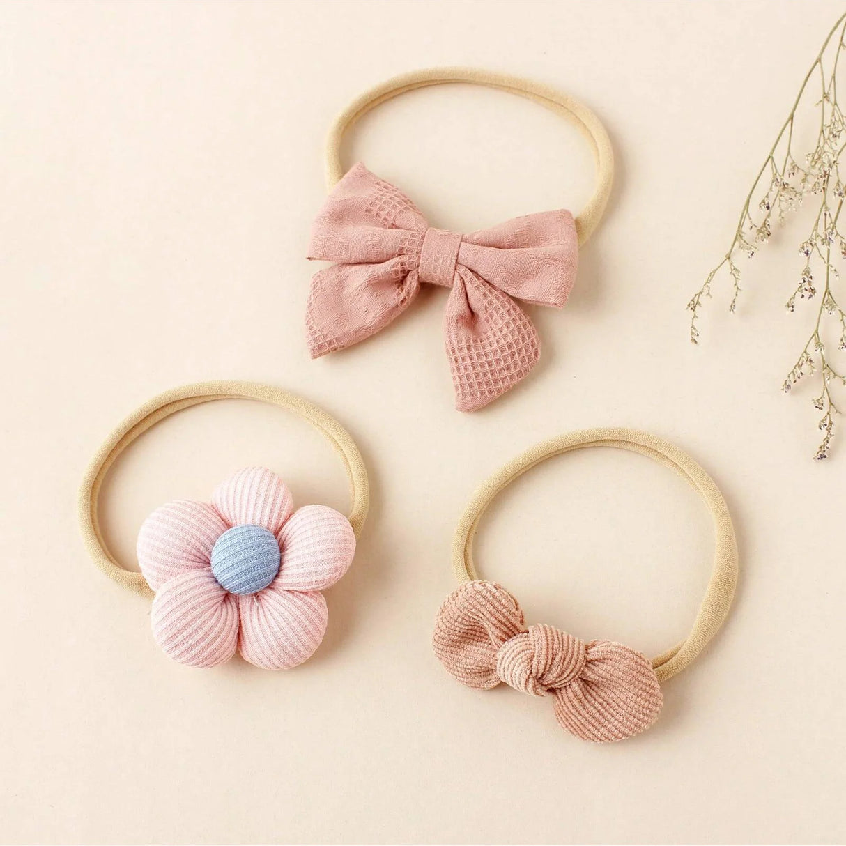 5 pcs different flower shaped baby headbands sweet and lovely floral hair accessory  children's high elasticity headband