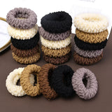 High Elastic Thicken Hair Rope Towel Pleated Scrunchie High Ponytail Holders Rubber Band Elastic Women Hair Ring Hair Accessory