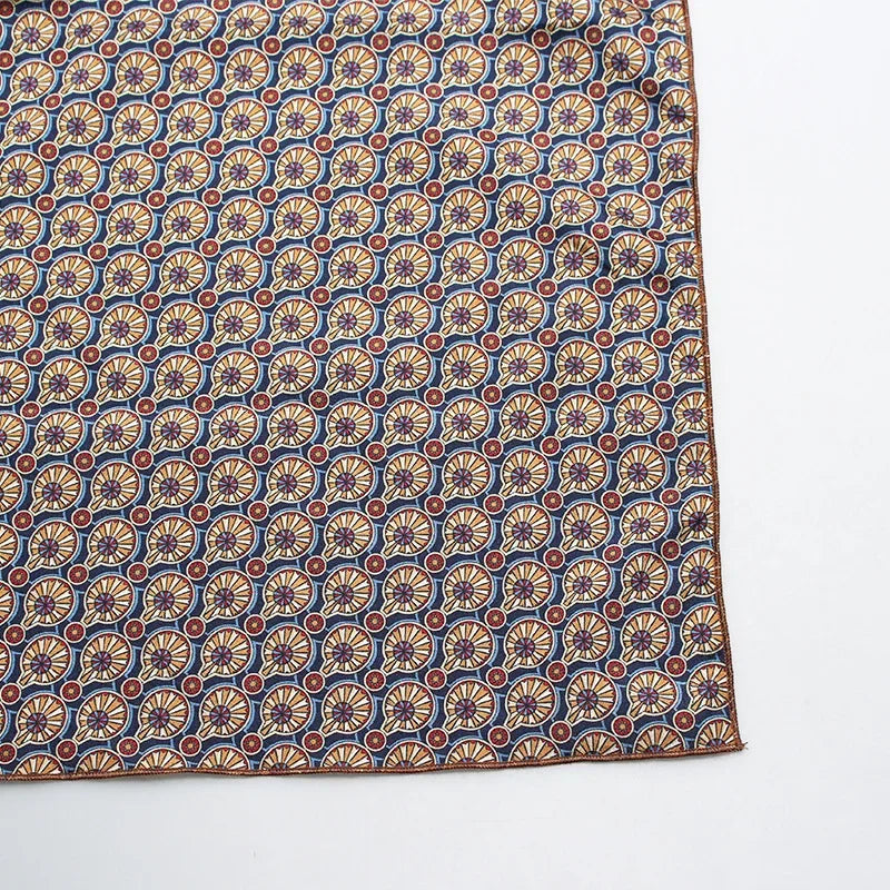 Écharpe carrée en coton pour homme et femme, 60 x 60 cm, style décontracté, motif floral, pour l'automne et l'hiver, idéale pour les fêtes
