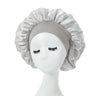 Lot de 2 bonnets en satin à larges bords en imitation soie pour femme, couvre-chefs à bande élastique