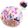 Bonnet de nuit ajustable en satin de soie pour bébé, bonnet de nuit en satin à imprimé floral pour enfants, bonnet de maquillage pour filles, bonnet de nuit pour enfants