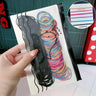 Lot de 100 élastiques à cheveux colorés pour filles, 2,5 cm, pour queue de cheval