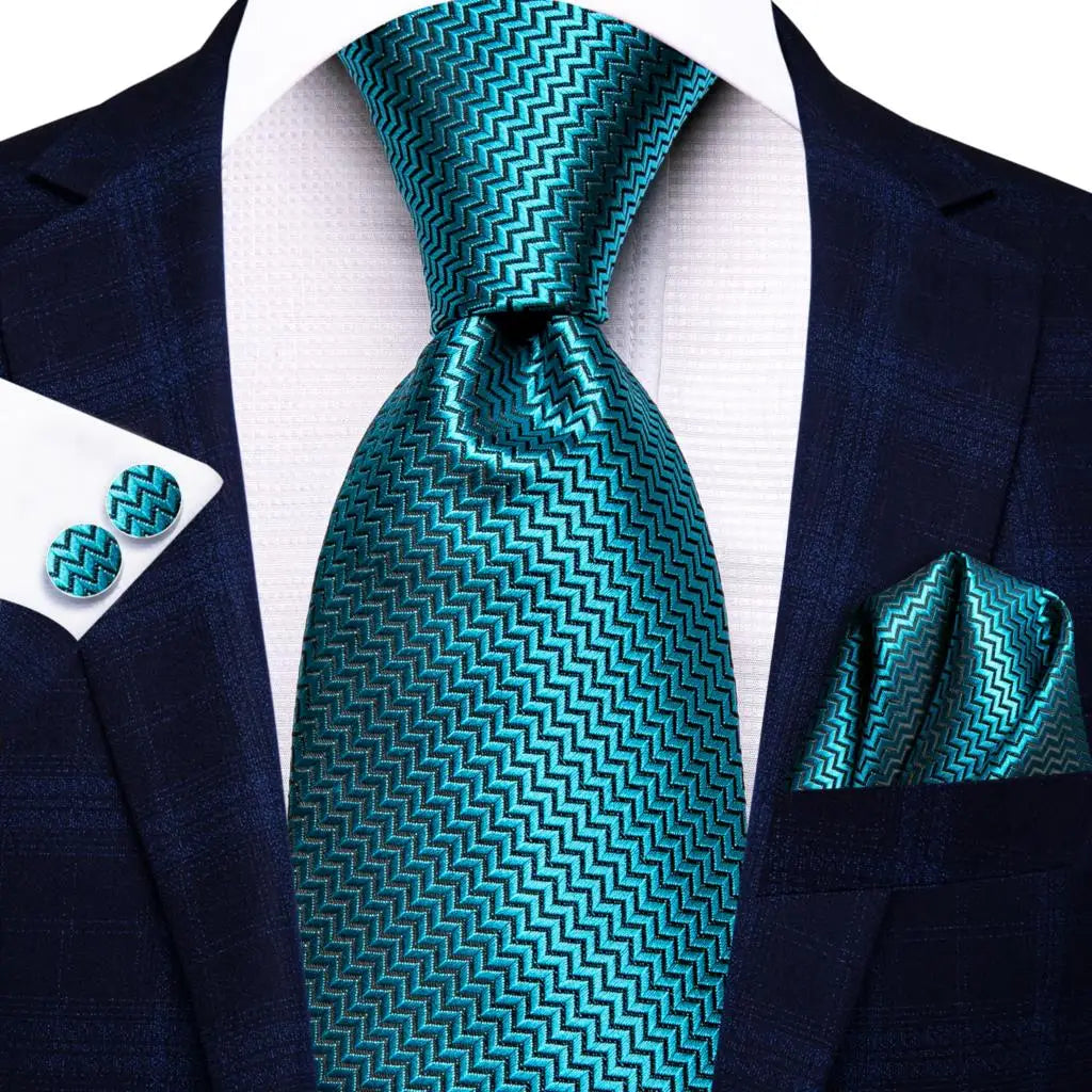 Cravates pour hommes 2023, nouvelle mode pour hommes, 8,5 cm, pochette, boutons de manchette, accessoires de mariage, créateur de cravates Hi-Tie, vente en gros
