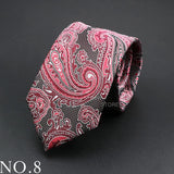 New Design Wedding Men Tie Grey Brown Green Paisley Flower Neckties Men Business Dropshipping Groom Collar Accessories Gift