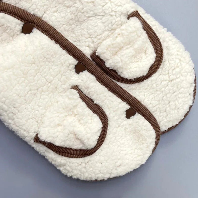 Manteau d'hiver en coton pour petit chien, écharpe gratuite, veste chaude à boutons ouverts, pour bichon, caniche, couleur unie, XS-XL
