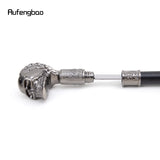 Skull Head Big Tooth Steampunk Walking Stick with Hidden Plate Self Defense Fashion Cane Plate Cosplay Crosier Stick 93cm