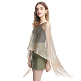 Women Sun Protection Shawl Lady Hollow Out Summer Poncho Holiday Bikini Blouse Breathable Beach Cape Tassel Solid Color Cloak