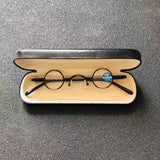 cubojue small round reading glasses +100 +150 +200 +250 +300 glass lens narrow nerd spectacles eyeglasses frames