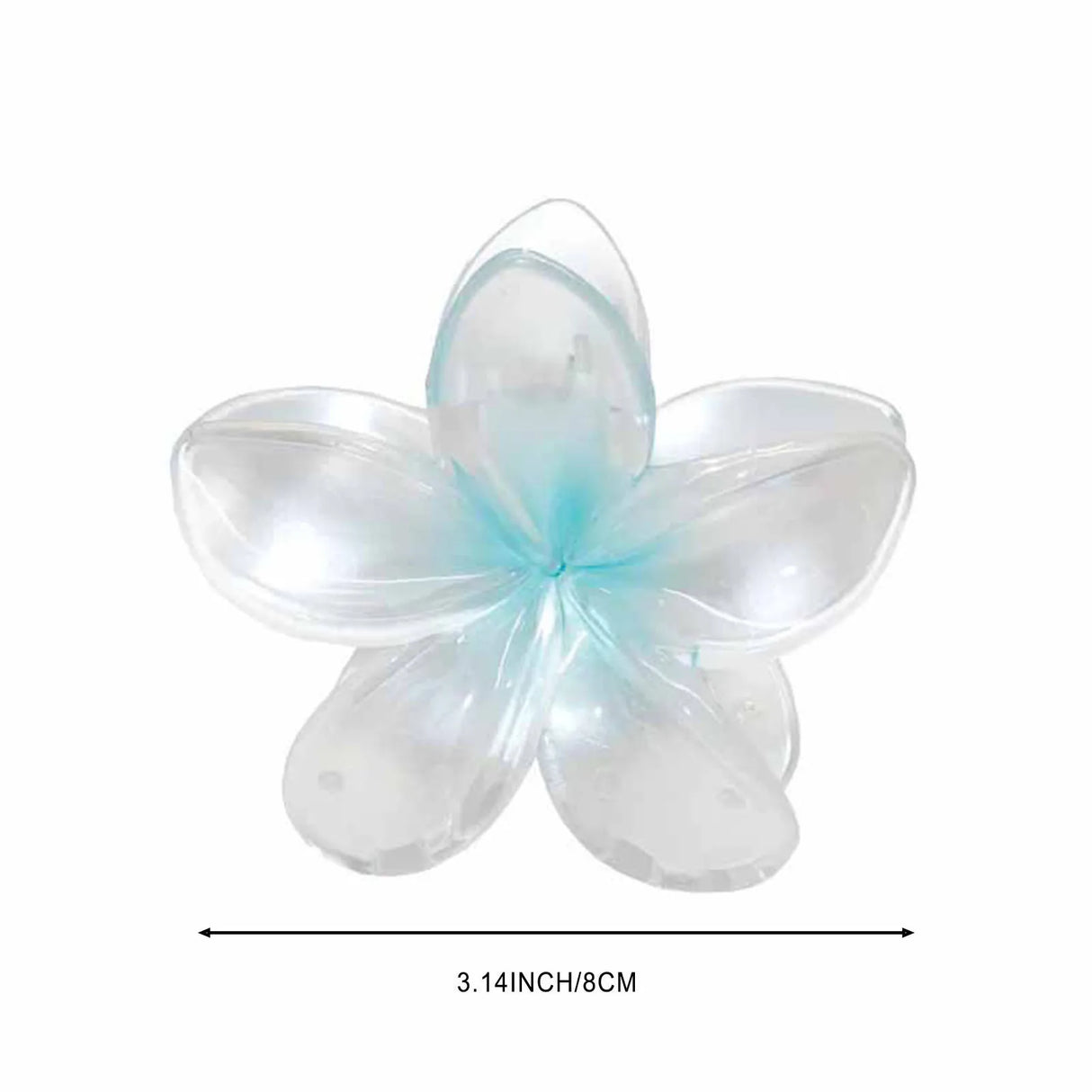 Gradient Frangipani Hair Clip 1PC Plumeria Hairpin Ins Style Ponytail Holder Barrette Sweet Shark Claws Party Hair Accessories
