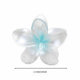 Gradient Frangipani Hair Clip 1PC Plumeria Hairpin Ins Style Ponytail Holder Barrette Sweet Shark Claws Party Hair Accessories