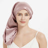 100% Mulberry Silk Sleep Cap for Long & Curly Hair Nightcap with Adjustable Hair Wrap for Woman