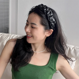 4.5-5CM Stunning Wide Women Headpiece Satin Cloth Braided Headbands for Woman Ladies Daily Shopping Party Head Hoop Accessories