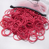 Lot de 50 bandeaux élastiques en caoutchouc pour cheveux, style macaron, très élastiques, durables, pour queue de cheval haute, pour femmes et enfants