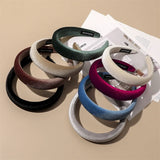 Autumn Winter Soft Velvet Cloth Sponge Padded Hairbands for Women Girls Casual Shopping Face Washing Dress Up Hair Accessories