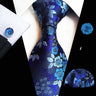 Ensemble de cravates en soie rose floral pour hommes, ensemble de cravates de fête de mariage, mouchoir, broche, boutons de manchette, accessoires pour hommes de haute qualité Gravata