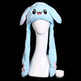 Bonnet mignon pour femme avec oreilles de lapin et peluche, chaud et lumineux, idéal pour l'automne et l'hiver, idéal pour les voyages en plein air ou les activités en plein air.