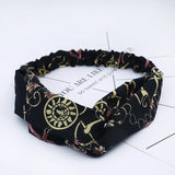 Fashion WomenFloral Headband Hair Accessories Leopard Cross Knotted Bow Chiffon Hair Band Girls Headdress Ladies Hoop Headwear