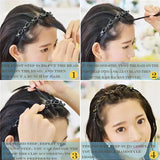 Fashion Women Girls Non-Slip Hair Bands With Clips Double Layer Headbands Hairstyle Bezel Hair Hoop Hair Accessories Headwear