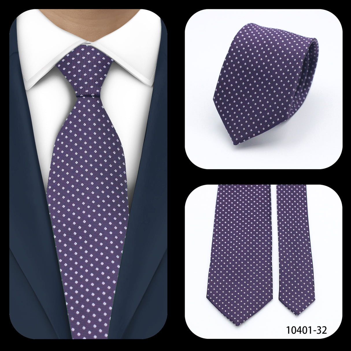 Cravates élégantes à pois pour hommes LYL 7 cm, cravate de luxe avec imprimé géométrique, cadeau pour invités, accessoires de festival pour gentleman