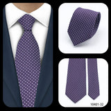 Cravates élégantes à pois pour hommes LYL 7 cm, cravate de luxe avec imprimé géométrique, cadeau pour invités, accessoires de festival pour gentleman