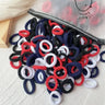 50/100Pcs Colorful Basic Nylon Ealstic Hair Ties for Girls Ponytail Hold Scrunchie Rubber Band Kid Fashion Hair Accessories