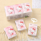 9pcs Hello Kitty  Sanrio Tissue  Pochacco Kawaii Cartoon Printed Handkerchief Cute Girl Portable Toilet Paper Girly Gift