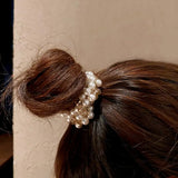 Crystal Beads Hair Ties Hair Scrunchies Hair Elastics Pearl Ponytail Holders Hair Wrist Ties Bands Scrunchies Hair Accessories