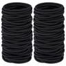 100Pcs Black Elastics Small Hair Ties Elastics Small Hair Rubber Bands Accessories Ponytail Holders for Women Girls Baby Toddle