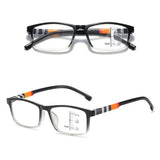Blue Ray Blocking Anti-Blue Light Reading Glasses Multifocal Progressive Near Far Square Eyeglasses Ultralight PC