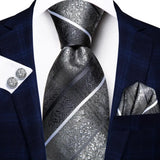 Hi-Tie Cravate de mariage en soie pour homme, motif cachemire, couleur unie, rose, corail, design tendance, qualité, mouchoir, bouton de manchette, fête d'affaires
