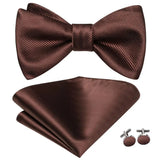 Hi-Tie Ensemble nœud papillon en soie pour homme, mouchoir et boutons de manchette, bleu, rouge, or, noir, blanc, jacquard, nœud papillon, mariage, affaires