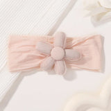 1Pc Baby Nylon Headscarf Astique Suitable Newborn Girl Flower Handmade Headband Elastic Hairband Turban Toddler Hair Accessories