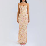 Suninheart Elegant 2 Pieces Dress Set with Scarf Women Fashion Matching Sets Sexy Cropped Top and Long Dress Set Casual Dress