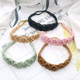 Style Elastic Hair Band Braided Rope Headwrap Turban Women Hair Scarf Macrame Hair Band Bohemian Headband Crochet Bandana