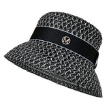 Women's Cap Hollowed Out Breathable Sunscreen Sun Visor Spring and Summer Braided Top Hat Temperament British Fisherman's Hats