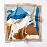 Foulard en soie véritable 100 % naturelle pour femme, petit format 53 x 53 cm, idéal pour la plage, le cou, le châle, le bandana, le hijab, le pashmina ou le poncho, 2023