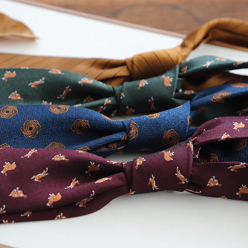Cravate en polyester jacquard 8 cm, style décontracté, rouge et marron, pour homme, accessoire de costume, de fête, de mariage ou de banquet