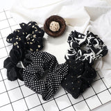 3/5PCS Black White Elastic Hair Bands for Girls Simple Basic Headband Women Rubber Band Hair Accessories Holder Scrunchies Gifts