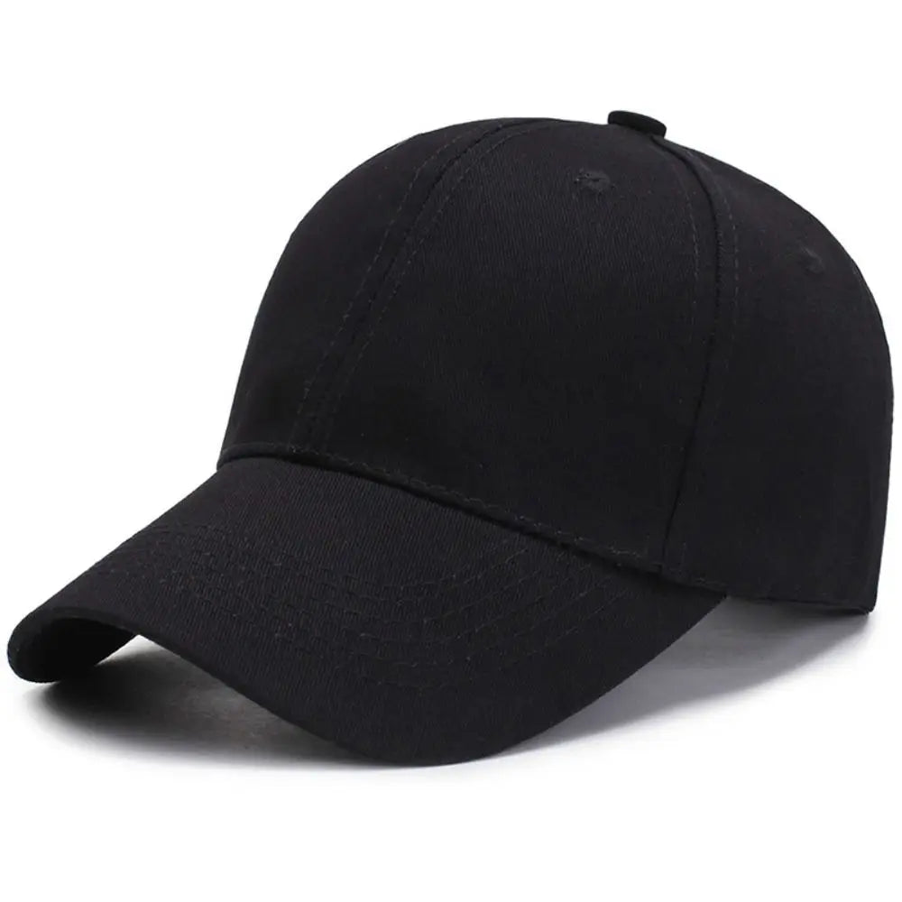 Casquette de baseball noire pour homme et femme, ajustable, en coton, style décontracté, pour l'été